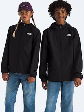 The North Face Black Teen Zipline Rain Jacket (Unisex)